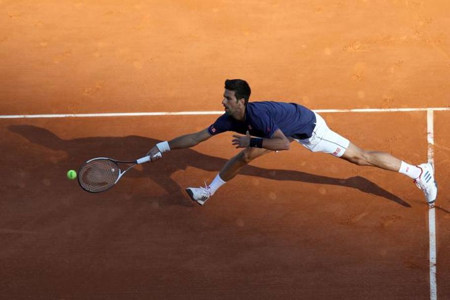 Novak Djokovic in azione AFP